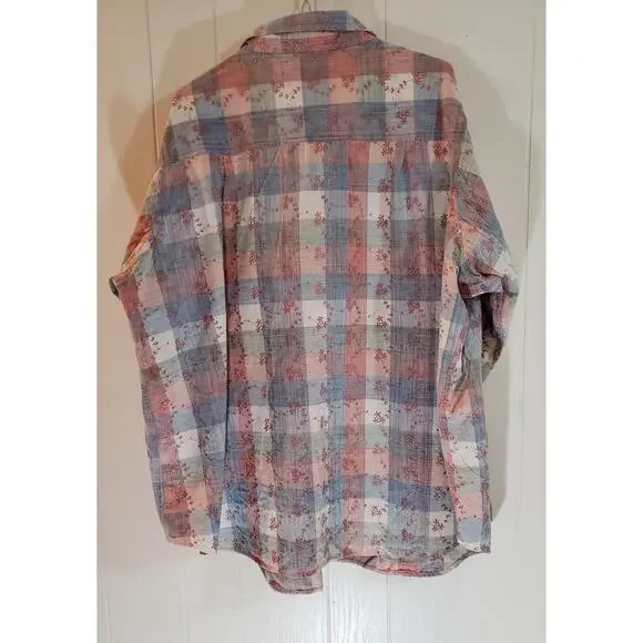 Capistrano Jeans size 26/28 long sleeve 100% cotton woven button up - Picture 2 of 3